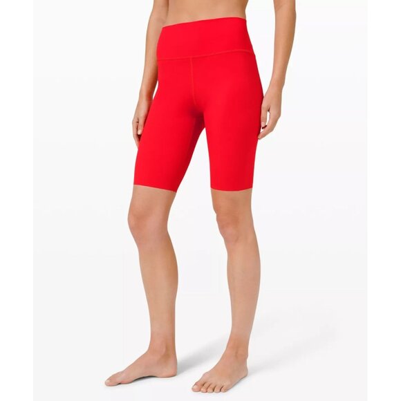 LULULEMON Train To Beach High Rise 10" True Red Swim Shorts, Size 6 - Picture 2 of 16